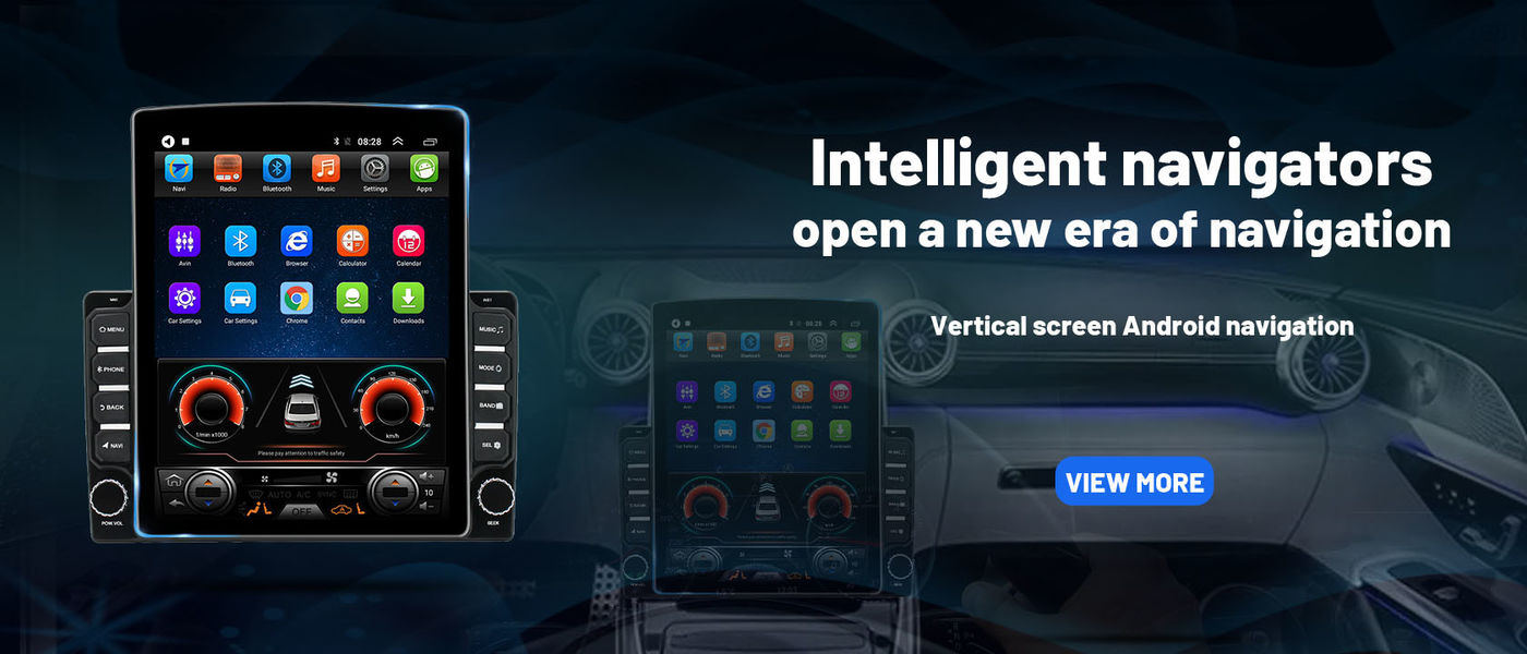 Vertical Car Android GPS Navigation 9.7 Inch Multi Languages 4G WiFi Carplay