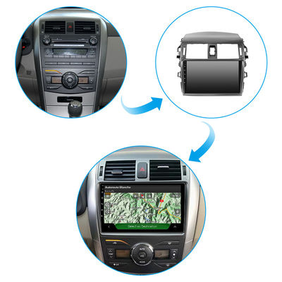 Android 12 2.5D Screen Car DVD Player For Toyota Corolla E140 / 150 2008 2009 2010 2011 2012 2013 4+64GB GPS Radio RDS