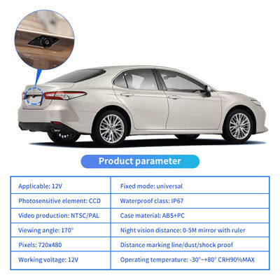 Punched 18.5 Car Reverse Camera With Parking Sensor 170 Degree AHD HD Night Vision